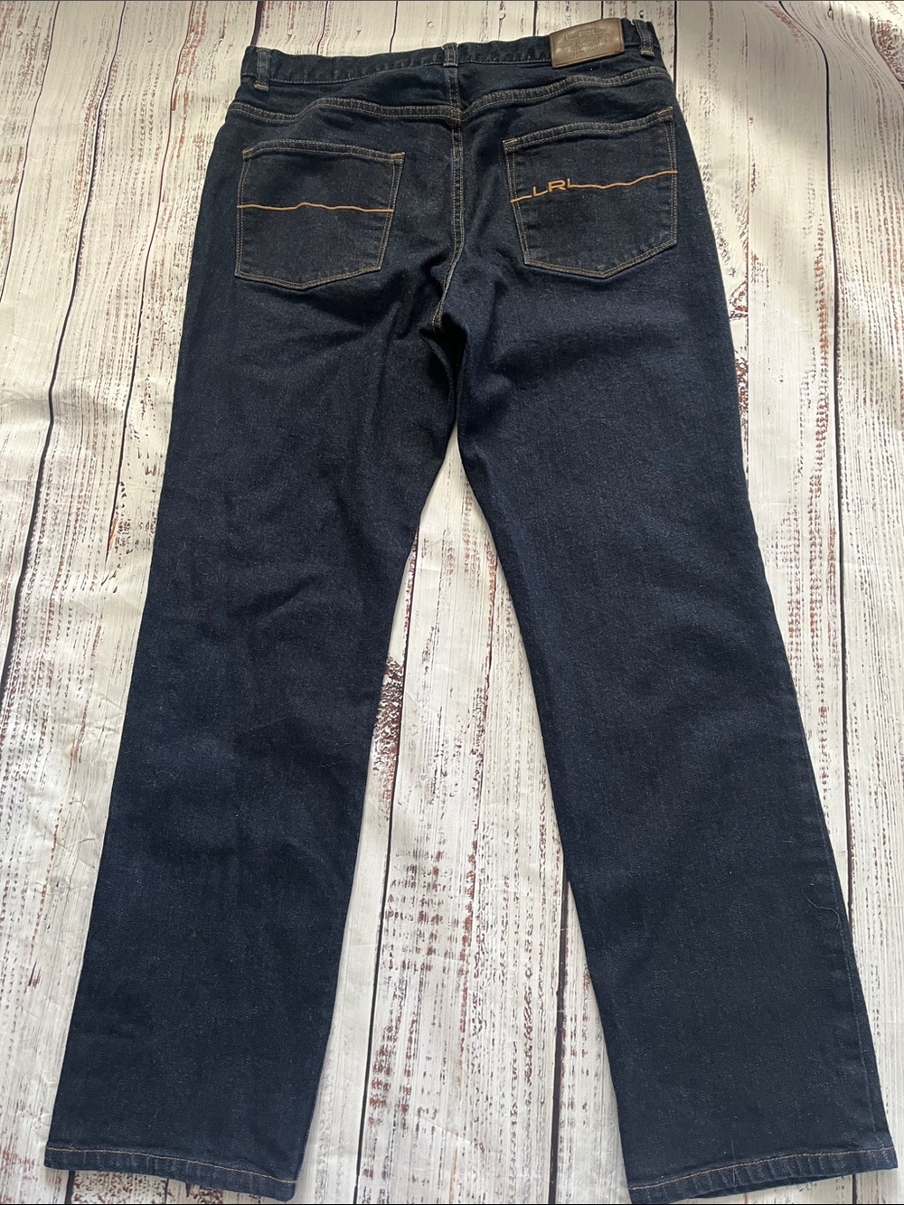 Ralph Lauren LRL High Rise Dark Wash Classic Straight Leg Jeans Size 12 Women’s - Picture 5 of 9